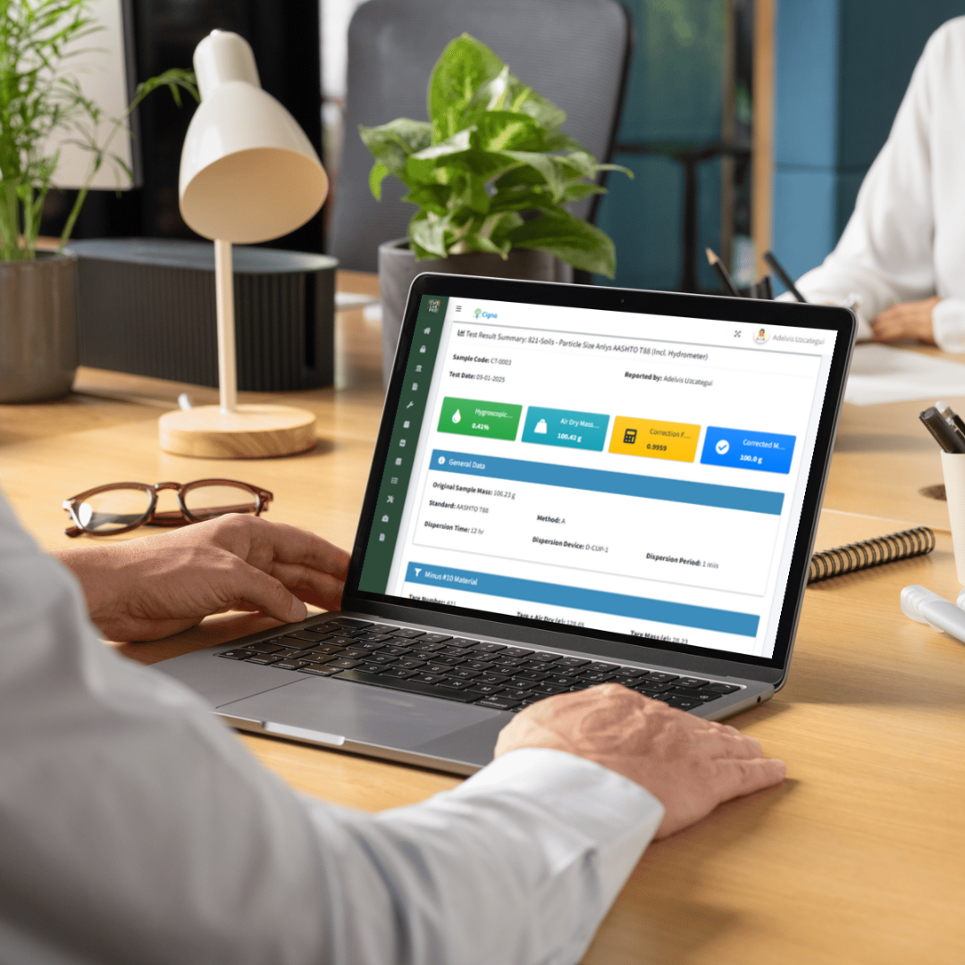Vista resumen de test de suelo